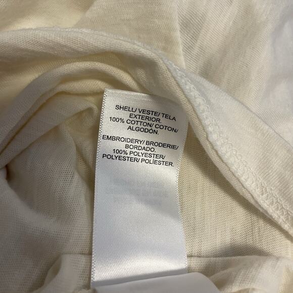 Lucky Brand Top Womens XL Embroidered Shirt Square Neck Boho Western Cottagecore - Picture 8 of 8